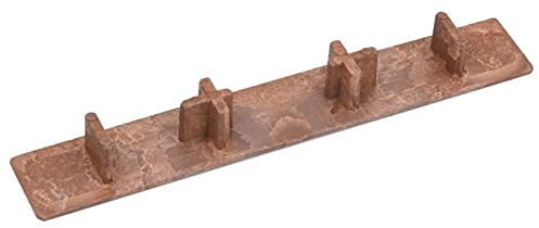 Susany 10x Endkappen für Terrassendielen WPC Dielen Kunststoff-Abdeckkappen Abdeckkappe Endkappe Abdeckkappen Braun Kunststoff 15x2,5cm