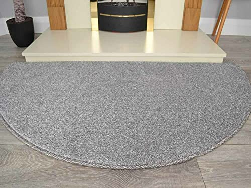 RSM RUGS Half Moon Semi Circle Floor Rugs Rug Carpet Mat Cheap (Light Grey)