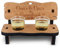 GRAVURZEILE Gravierte Schnapsbank - Oma's & Opa's Pausenbank - Gravur personalisiert mit Namen - aus MDF Holz - incl. 2X Schnapsglas - Geschenk für Oma & Opa zu Geburtstag Weihnachten