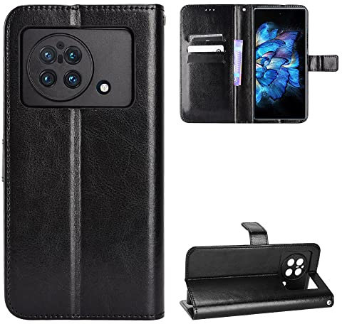 BellaCase Vivo X Fold Coque [Étui Portefeuille] [Fonction Support] [Slots pour Cartes] [Couverture à Rabat Magnétique] Compatible avec Le Smartphone Vivo X Fold(Noir)