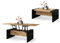 All4All Couchtisch Carlo - Kaffeetisch - Wohnzimmertisch - Sofatisch - ausklappbar - höhenverstellbar - 110x70cm - 05 - Gold Craft Eiche + Schwarz