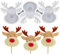 Luxylei Moules en Silicone Sucette de noël moules à Fondant Elk Arbre de noël moules à Bonbons Moule à Sucette au Chocolat pour Les fêtes de noël