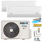 A++/A++ Duo-Split SelfClean WiFi-Ready Golden-Fin 3,5 + 3,5 kW 12000+12000 BTU MultiSplit Klimaanlage INVERTER Klimagerät mit zwei Inneneinheiten 2 Innengeräten und Heizung
