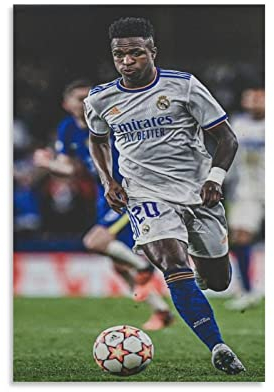 HANYING Vinícius Júnior Kunst, Fußballspieler, Poster, Wandkunst, Bild, Malerei, Poster, Kunstwerke, Raumdekoration, 20 x 30 cm