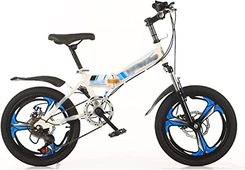 ZLYJ 18/20/22-Zoll Klapp Mountainbike, Klappbare Rennräder, Klappbare Scheibenbremsen Vorne Und Hinten, Für Outdoor Fahrräder Für Kinder A,18in