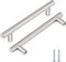 2 Pack Kitchen Cupboard Handles Stainless Steel Kitchen Door Handles Brushed Cabinet Handles Wardrobe Drawer (2 Pack Silver, Hole Centre 96mm)