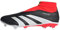 adidas Predator League Laceless Firm Ground Football Boots, Botas de fútbol Unisex Adulto, Core Black/Cloud White/Solar Red, 42 2/3 EU