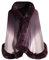 ZLYC Damen Winter Kunstpelz Poncho Cape Strick Schal Stola Warm Cardigan(Dip Dye Violett)