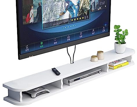 Mueble TV Colgante - Mueble Tv De Pared Salon - Mueble De TV Flotante, Mueble Colgante Para TV, Cable Oculto En Los Estantes De La Caja De TV De La Pared, Estante Flotante Para Reproductor ( Color : C