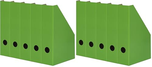 Landre Stehsammler A4, aus stabilem Karton, 7cm breit, grün, 5 Stück (Packung mit 2)