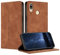 Mo-Beauty Hülle Kompatibel mit Huawei Y7 2019/Y7 Prime 2019/Y7 Pro 2019, Handyhülle PU Leder Flip Wallet Klappbare Stoßfest Schutzhülle Magnet Kartenfach Ledertasche Klapphülle Case (Khaki)