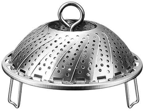 Lnhgh Vegetable Steamer Basket, Steamer Basket,Folding Steamer, Steamer Basket for Steaming Basket, Stainless Steel Basket, Expandable Steamer, Pot Accessories