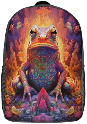 BIJOOT Rucksäcke Psychedelic Toad Kinder Schulrucksack Schultasche 3D-gedruckte Schultaschen für Jungen Grund- und Mittelschüler