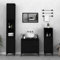 ZEYUAN Set de Muebles de baño 3 Piezas Madera contrachapada Negro, Muebles para Baño, Muebles para Lavabo, Armario Baño, Baños Muebles Completo, Conjunto Baño Lavabo - 3185544