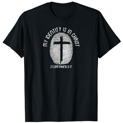 Meine Identität steckt in einem religiösen Titel Christian Jesus Cross T-Shirt