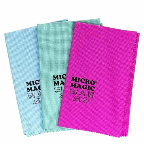 Pastaclean® Mikrofaser Putztücher Set (3 Stück/Bunt) Mikrofasertücher - streifenfrei Reinigungstücher Poliertuch Microfaser | 40x50 cm