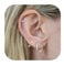 FIOROYAL 4Paar Piercing Ohr Gold,14K Gold Gefüllte Ohrringe Set für Mehrere Ohrlöcher,Tropfen Creolen Ohrringe für Damen,Helix Piercings Medizinische Ohrstecker Silber