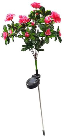 SIXRUN Blumen-LED-Pfahllampe, Solar-Pfahllicht, Simulationsblume, IP55, Wasserdicht, Dekorative LED-Pfahllampe für Garten, Hof, Rasen