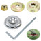 Devenirriche 5 Pcs Blades Trimmer Adapter Kit, Replacement Metal Gearbox Blade Nut Fixing Set, Blade Adapter Kit, Brush Cutter Blade for Weeder Blade, Lawn Mowers, Trimmer, Brush Cutter