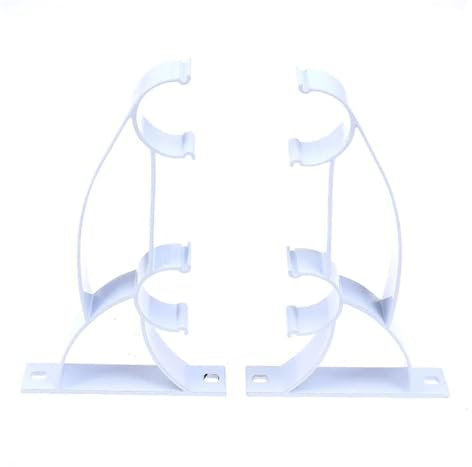 ORAMAI 2 Pezzi Staffa for Asta for Tenda in Metallo Staffa for Tubo Robusto Supporto for Tenda Filo for Tenda in Lega di Alluminio Staffa for Asta for Gancio Base for Tenda