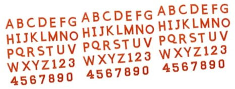 COHEALI 3sets Embroidered Patches Colored Stickers Number Sticker Number Decals Sports Stickers Numbers Stickers Iron on Number and Letter Patch DIY Sew on Patch Embroidery Thread 72pcs*3