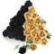 30 rose artificiali in seta, colore nero e oro, rose finte con stelo lungo, realistiche, fiori a stelo singolo, per composizioni nuziali, feste e decorazioni per la casa