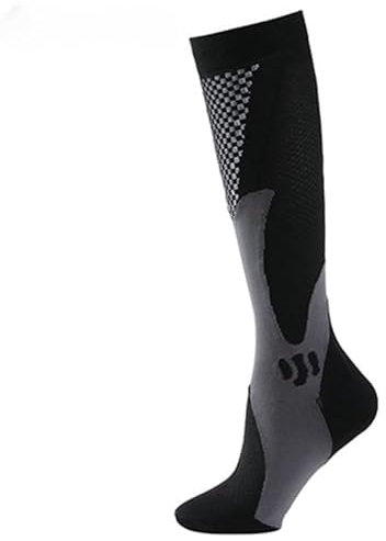 Popyy Kompressionsstrümpfe für schmerzfreie Beine und Füße (L/XL（40-46）,schwarz 1 [Paar])