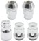 Ollanoos 5Pcs Alloy Wheel Locking Nuts, M12x1.5 Silver Tapered Wheel Nuts, Replacement for Ford Focus 2010-2018 Replacement for Toyota Corolla 2014-2020
