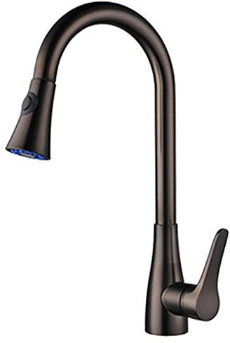 Grifo de cocina gvbjiuaxjm con pulverizador de pulverización, grifo de fregadero de cocina giratoria de 360 °, arco de arco de arco de arco de agua fría y caliente, grifo de un solo orificio, cromo
