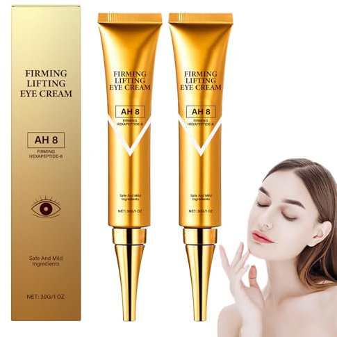 AH-8 Anti-Falten-Augencreme, hauterneuernde Augencreme, gegen Schwellungen und Tränensäcke, Behandlung dunkler Augenringe, Glättung von Krähenfüßen, Feuchtigkeitsversorgung und Aufpolsterung (2)