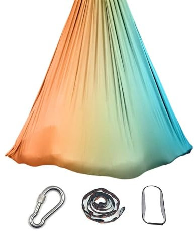 Balançoire sensorielle for Enfants et Adultes, for Un Effet apaisant et câlin, Tissu Doux et matériel(Gradient - Orange Blue)