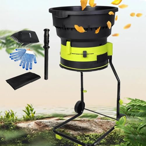 Electric Garden Shredder, Silent Leaf Chipper with 8000rpm Speed and Detachable Collection Bag, Ideal for Composting Garden Debris, Leaves, and Branches, Includes 40m Power Cord