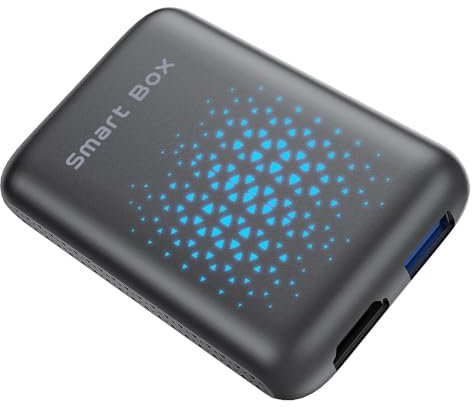 TIMEKNOW CarPlay Adaptador Inalámbrico con Netflix Youtube Tiktok 3 en 1 Wireless Carplay Adapter Apple CarPlay&Android Auto&Android, Módulo CarPlay AI Box para Autos con CarPlay Original por Cable