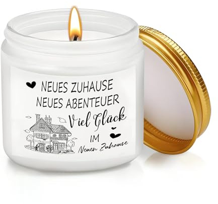 Einzugsgeschenke Wohnung,Duftkerze im Glas Geschenk zum Einzug, Einweihungsgeschenk Haus, Einweihungsgeschenk Wohnung, Neues Zuhause Geschenk