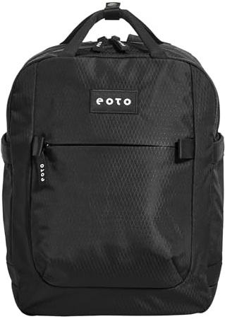 eoto Rucksack SMALL16 schwarz, Daypack, ergonomisch, Damen, Herren, 16 L | Dein neuer City Tour Begleiter– DAS! Raumwunder, federleicht und ein Multitalent. The one that does it all, in small.