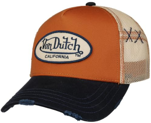 Von Dutch Destroyed Brim Oval Patch Cap Basecap Baseballcap Truckercap Meshcap Damen/Herren - Snapback, mit Schirm, Schirm Frühling-Sommer Herbst-Winter