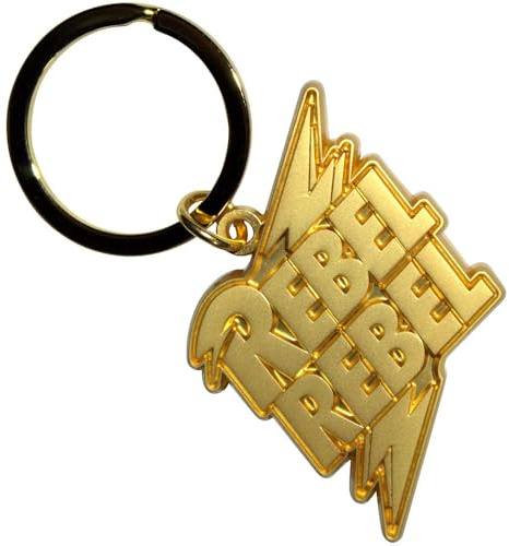 Rock Off officially licensed products David Bowie Rebel Rebel Gold keyring Keychain One Size