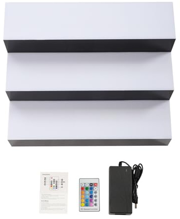 Madelynn LED Lighted Liquor Bottle Display Shelf Acrylic 3 Tier LED Bottle Display Shelf 15 Adjustable Colors 55kg Floor Standing Light Up Bar Shelving with Remote Control for Home/Commercial Bar