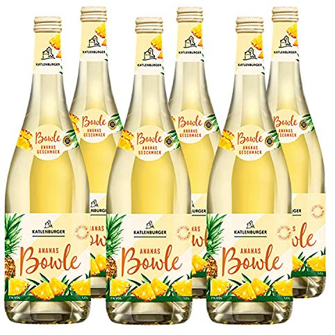 Katlenburger Ananasbowle Fruchtweinbowle Süß, Fruchtwein mit Kohlensäure im 6er Pack