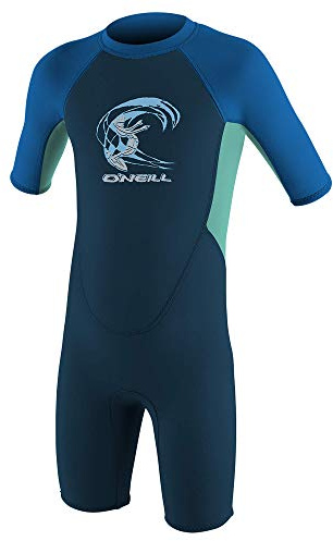 O'Neill Wetsuits Kinder Reactor Wetsuit, Slate/Sky/Ocean, 4