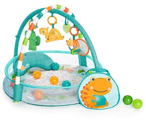 Bright Starts, 4 In 1 Bällebad und Spieldecke, blau