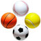 envami® 4Stk - Stressball im Mini Sportball Design - 6,35cm - Antistressbälle Stressbälle in Mehreren Härtegraden Stress Balls auch als Mitgebsel fürs Büro oder Kindergeburtstag