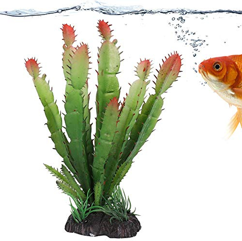 Reptilien Pflanzen Kaktus Grün Plastik Kaktus Pflanze Künstliche Aquarien Pflanzen Terrarium Reptilien Tank Habitat Dekor für Schildkröte Eidechse Chamäleon