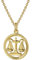 trendor Sternzeichen Waage Gold 333 Anhänger Ø 16 mm + Halskette Tierkreiszeichen, eleganter Halsschmuck aus Echtgold für Damen, 75940-10