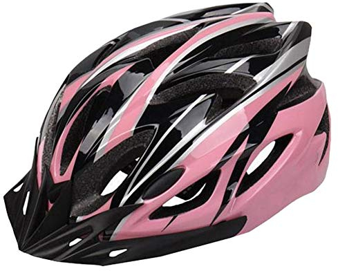 Casque De Vélo, VTT Ultraléger Vélo De Route Vélo De Plein Air Casque De Sécurité Tête Chapeau De Protection Rose Taille Unique