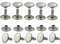 IstaTools Hohlnieten, Doppelkopf, rostfrei, Messing, in 6mm, 7mm, 9mm, 10mm oder 13mm (50, 13x11mm Silber)