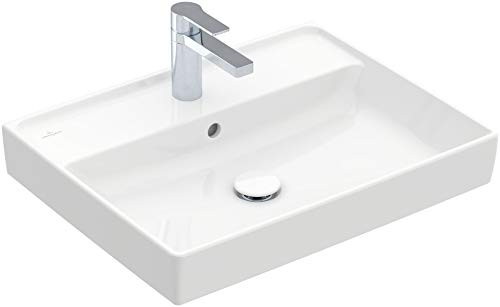 VB Collaro Waschtisch 4A3360 600x470mm Eckig mit Überlauf Weiß Alpin