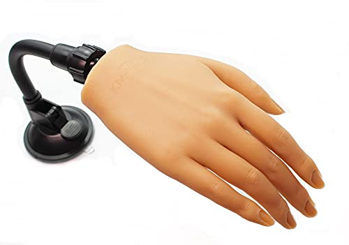 KM-Nails Silikon Übungshand #02 mit biegsamen Finger sehr realstisch für Nageldesign
