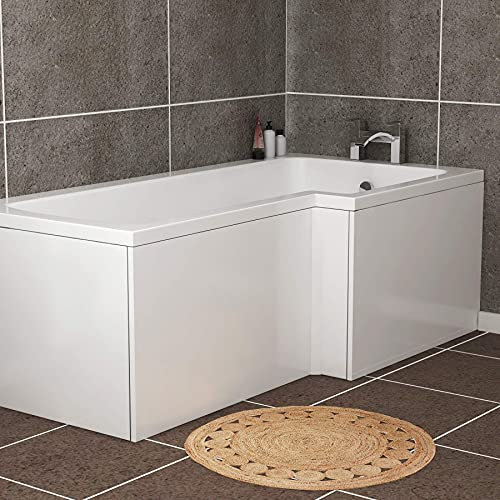 Modern L-Shaped Shower White Bath Panel MFC Wooden 1700mm Bath Front Panel