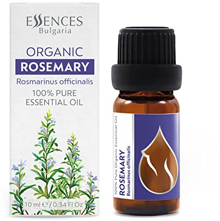 Essences Bulgaria Olio Essenziale di Rosmarino Biologico 10ml | Rosmarinus officinalis | 100% Puro e Naturale | Non Diluito | Grado Terapeutico | Fattoria a Conduzione Familiare | Distillato a Vapore